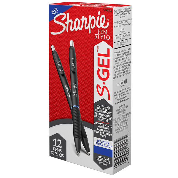 8 Sharpie S-gel GEL Pens Medium Point 0.7mm Black Blue Red 2096148 Assorted for sale online 