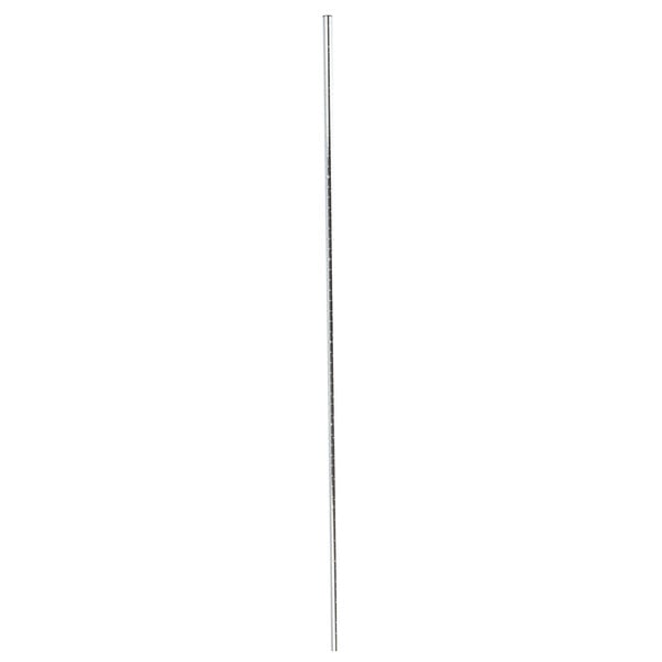 A Metro Super Erecta SiteSelect 63" Chrome Post, a long thin metal rod on a white background.
