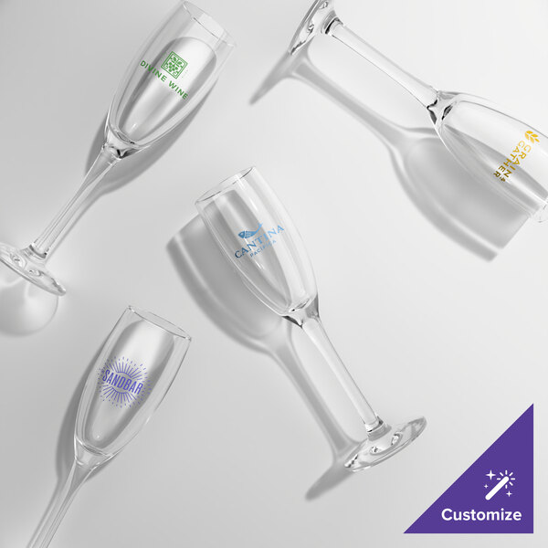 Arcoroc Q2504 ArcoPrime 5.75 oz. Customizable Flute Glass by Arc Cardinal - 12/Case