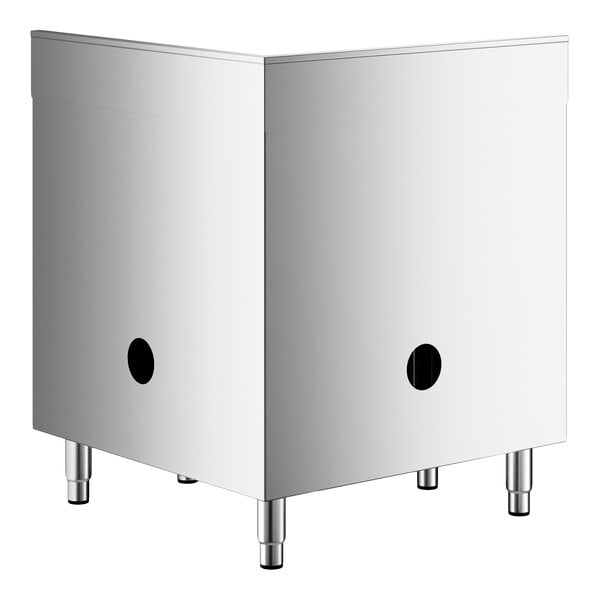 Regency Spec Line 30" x 30" 14 Gauge Stainless Steel Corner Work Table with Sink, Hinged Door, and Lock