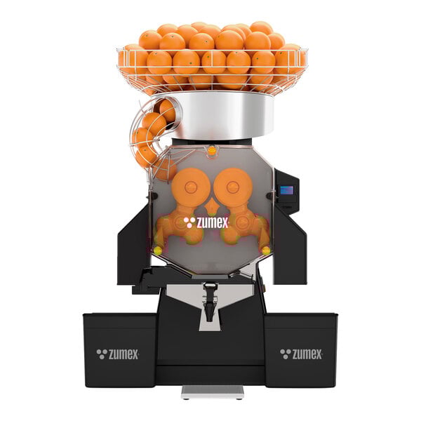 A commercial Zumex Speed Up automatic feed juicer designed for high-capacity orange juicing.