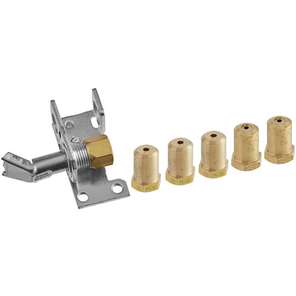 a metal and gold piece of equipment