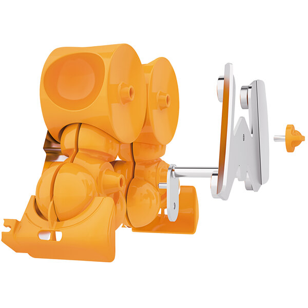 A yellow plastic Zumex medium extraction kit with a silver metal bracket.