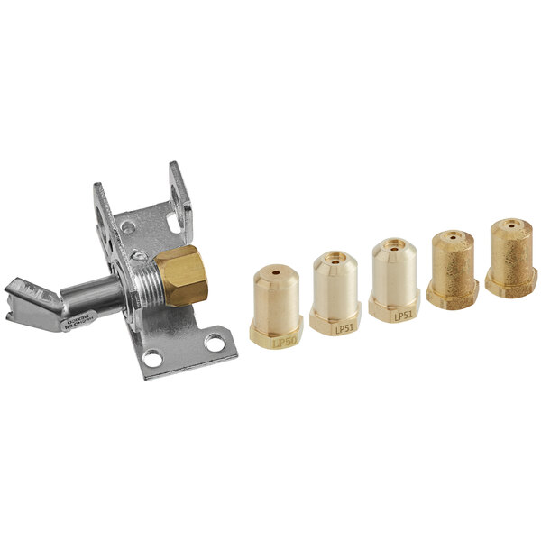 a metal and gold piece of equipment