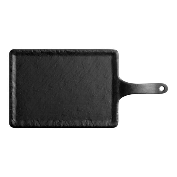 TableCraft MSP3618 Frostone 9 3/4" x 7" Rectangular Faux Slate Melamine Serving Paddle