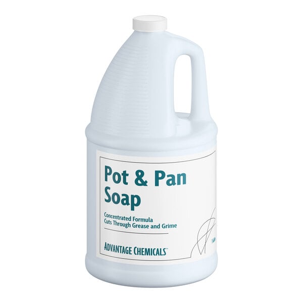 Advantage Chemicals 1 gallon / 128 oz. Concentrated Pot & Pan Liquid Detergent - 4/Case