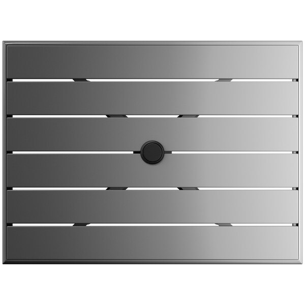 a close-up of a grey rectangular object