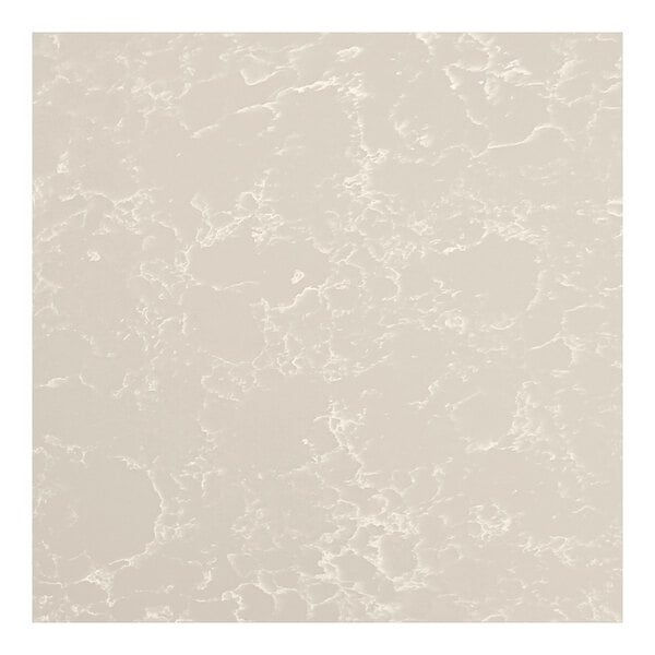 A close-up of a gray quartz Art Marble tabletop with a large white stain.