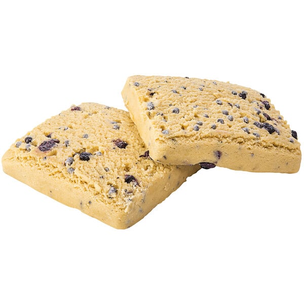 A close up of Rich's blueberry scone dough.