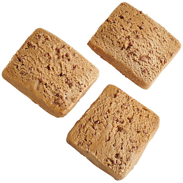 A close-up of a brown square of Rich's Ready to Bake Cinnamon Scone Dough