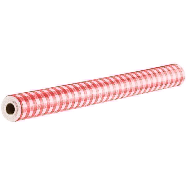 a red and white striped wrapping paper