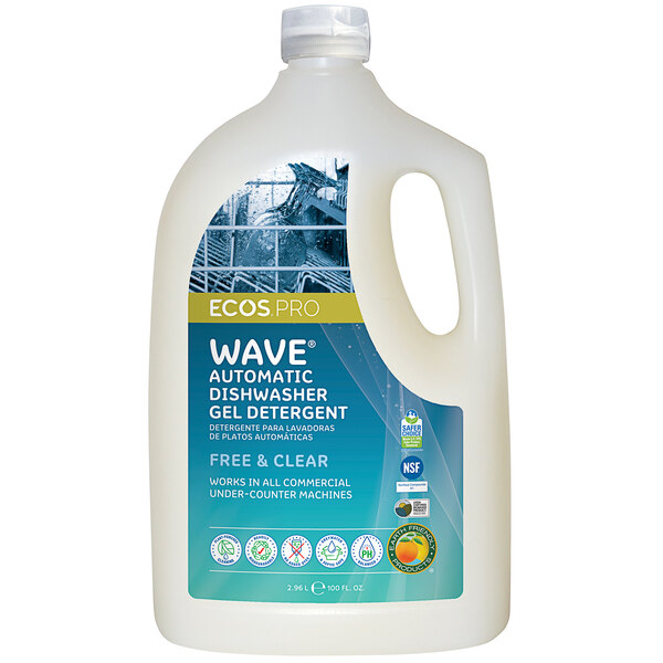 ECOS PL9365/04 Pro Wave 100 oz. Gel Automatic Dishwasher Detergent 4/Case