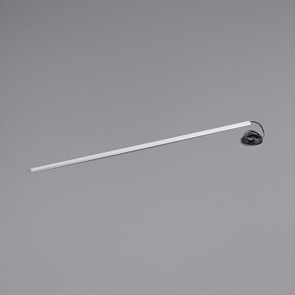 An Avantco LED light fixture with a long white metal rod.