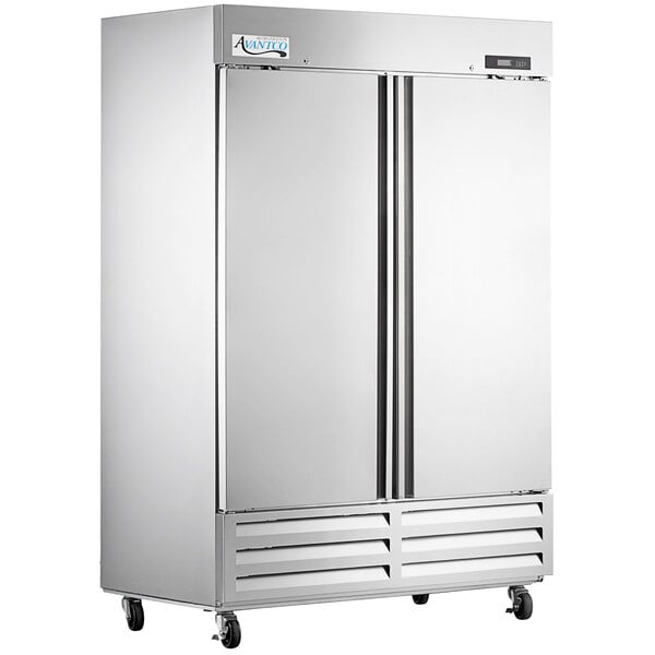 Krollen Industrial A Plus AP-23F 27 5/8 Stainless Steel Solid Door Reach-In Freezer 20 Cubic Feet 