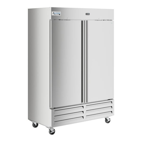 Avantco A Plus AP-49F 55 3/8" Stainless Steel Solid Door Reach-In Freezer