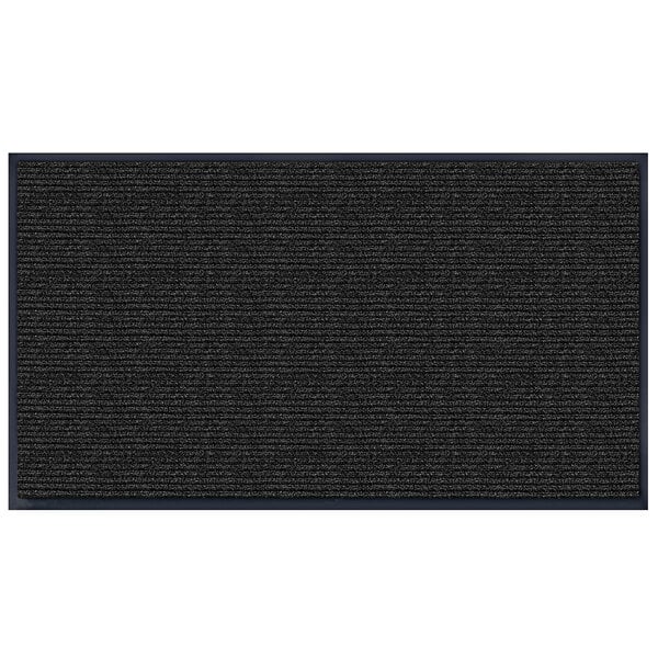 A black rectangular Lavex Needle Rib entrance mat with a black border.