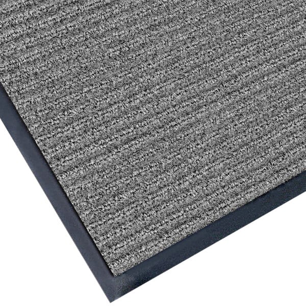 Lavex 4' x 8' Gray Washable Nylon Rubber-Backed Indoor Entrance Mat