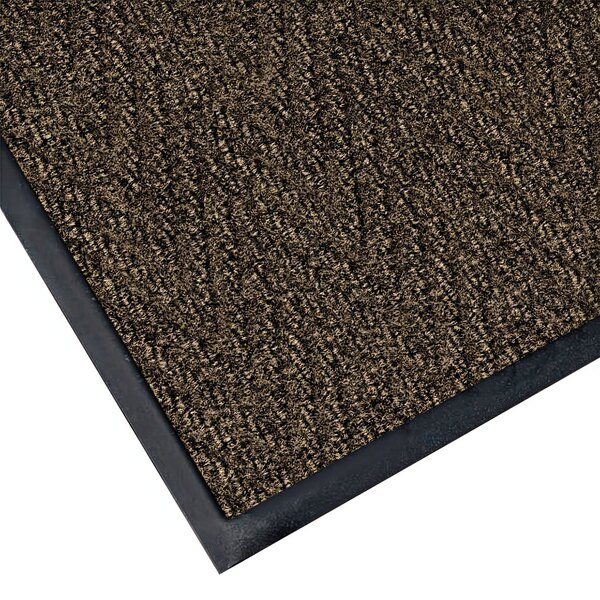A brown Lavex carpet mat with a chevron pattern and black trim.