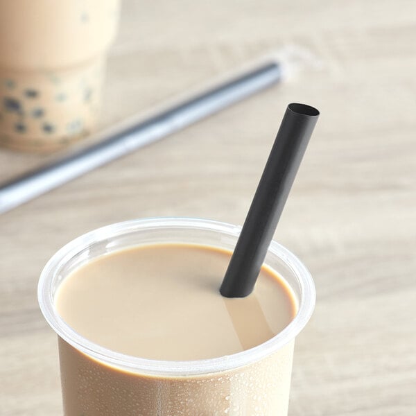 Individually Wrapped Black Large Straw - MOCHA BOBA