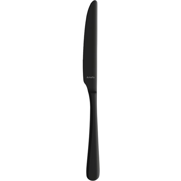 An Amefa Austin black stainless steel dessert knife.