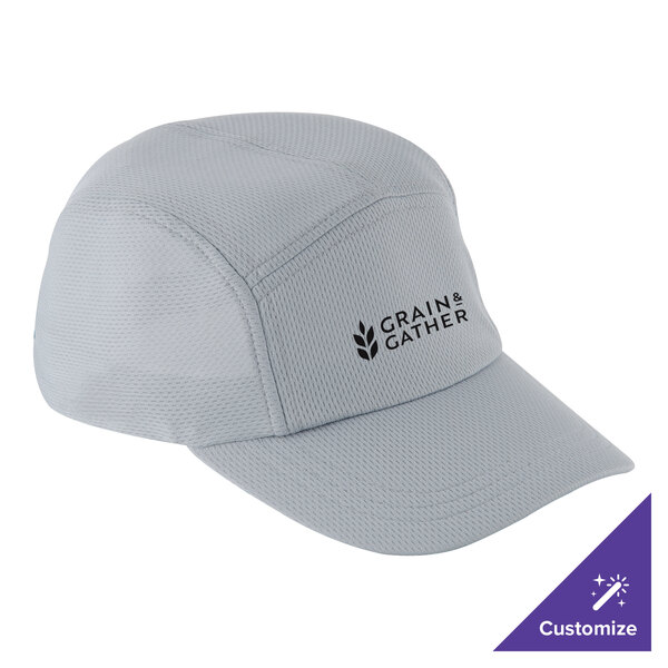 A gray Headsweats 5-panel cap with black text reading "Grand Center"