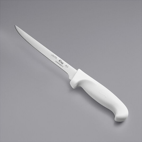 Choice 7 Narrow Semi-Flexible Fillet Knife with White Handle
