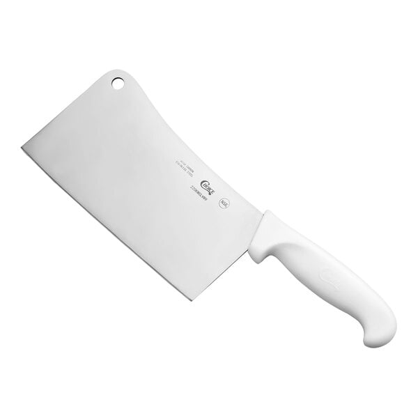 Choice 9" Stainless Steel Cleaver with White Handle