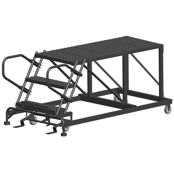 Ballymore Snr3 3660 3 Step Heavy Duty Steel Mobile Work Platform 60 X 36 X 30 Platform 