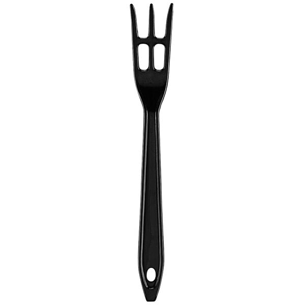 A black plastic Waring Waffle Fork with three holes.