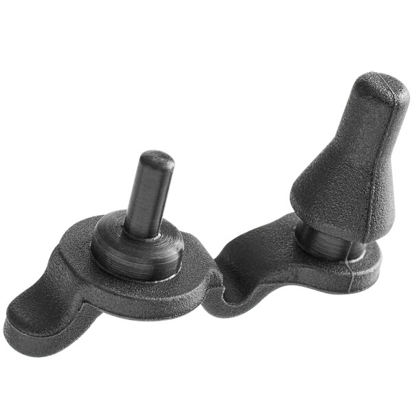 a close up of a black object