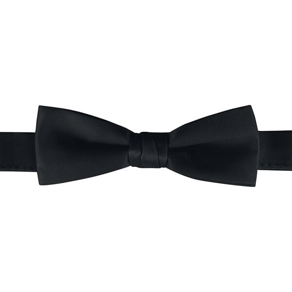 A Henry Segal black poly-satin bow tie with an adjustable band.