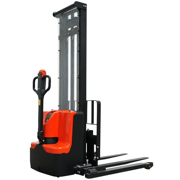 A Ballymore forklift with a black and orange handle.