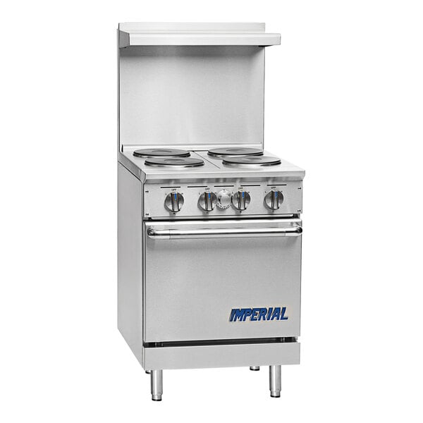 Imperial Range IR-4-E2401 Pro Series 24" Space Saver Electric Range with 4 Round Plates and 20" Oven - 240V, 1 Phase