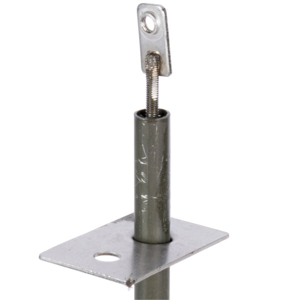 A Main Street Equipment outer heating element with a metal bracket and a screw.