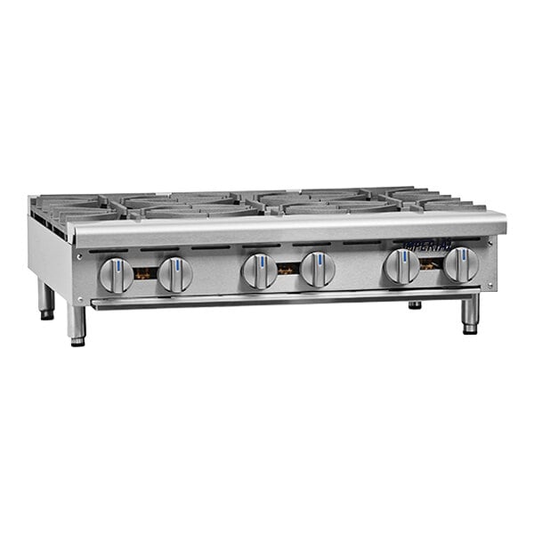 Imperial Range IHPA-6-36LP 36" Liquid Propane 6 Burner Hot Plate - 192,000 BTU