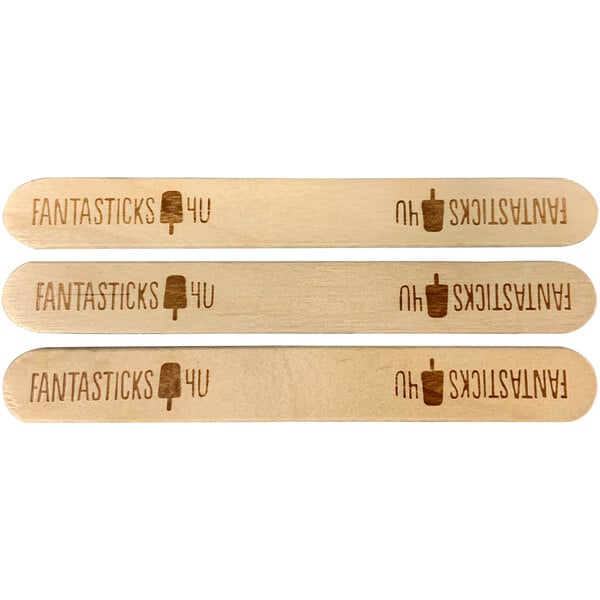 Carpigiani Nordika Blast Chiller Gelato Mold Sticks with the words 'fantastic sticks' on them.