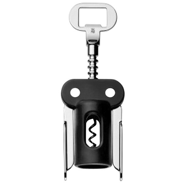 a close-up of a corkscrew