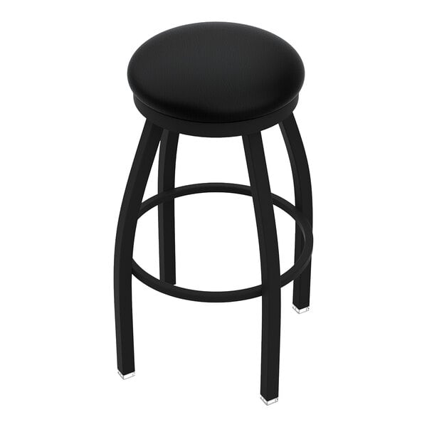 Holland Bar Stool L8B2B30CUSTOM Customizable Logo Single Ring Swivel Bar Stool with Padded Seat
