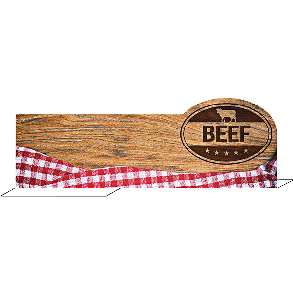 16" x 5 1/2" Wood Series Beef Meat Case Divider
