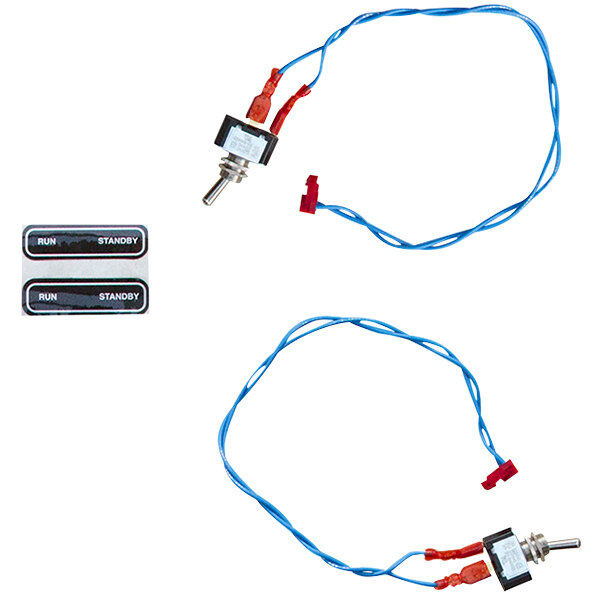 a blue and red wire