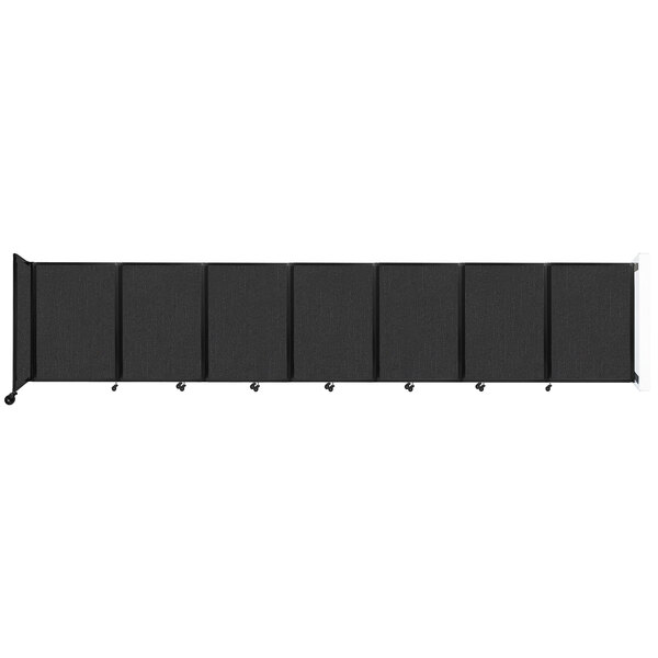 A black rectangular Versare wall-mounted room divider with black lines.