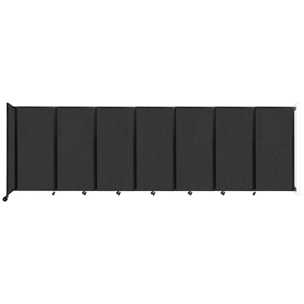 A black rectangular Versare wall-mounted room divider with black lines.