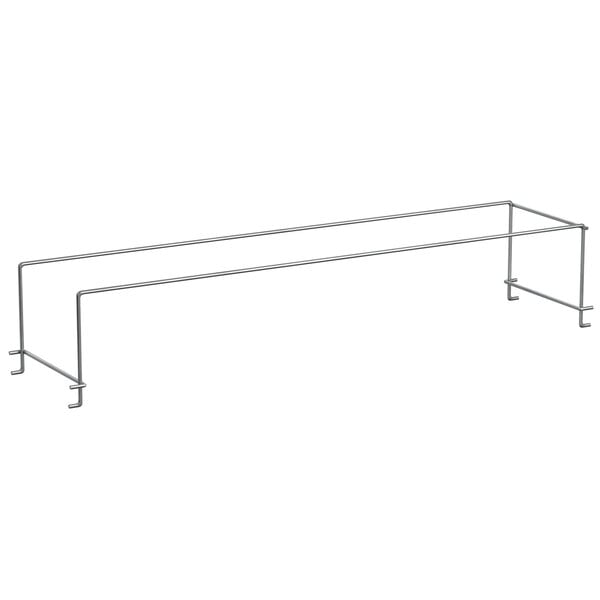 A Beverage-Air metal pan divider bar with adjustable legs.