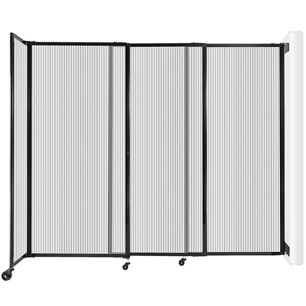 A white wall-mounted Versare Poly StraightWall room divider.