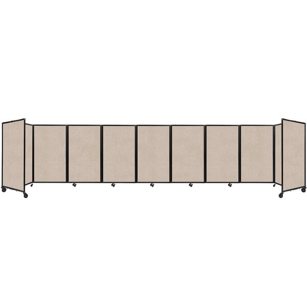 A beige Versare SoundSorb room divider with four panels.