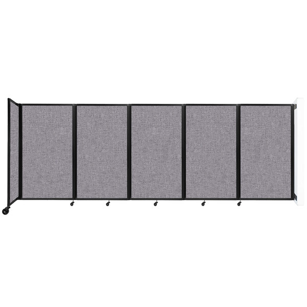 A Versare wall-mounted room divider with black trim.