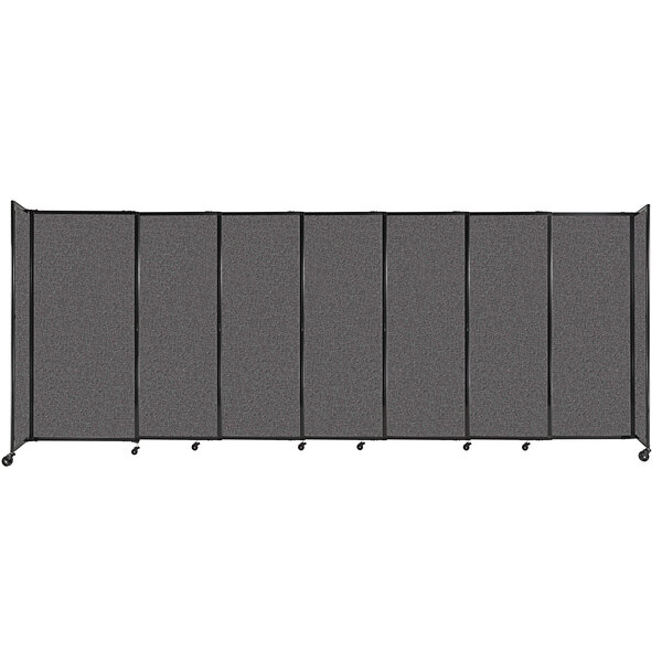 A charcoal grey Versare StraightWall sliding room divider.