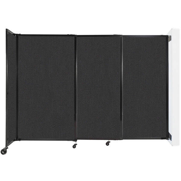 A black rectangular Versare StraightWall room divider.