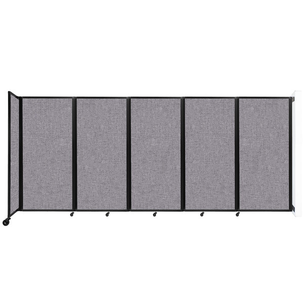 A Versare wall-mounted room divider with black trim.