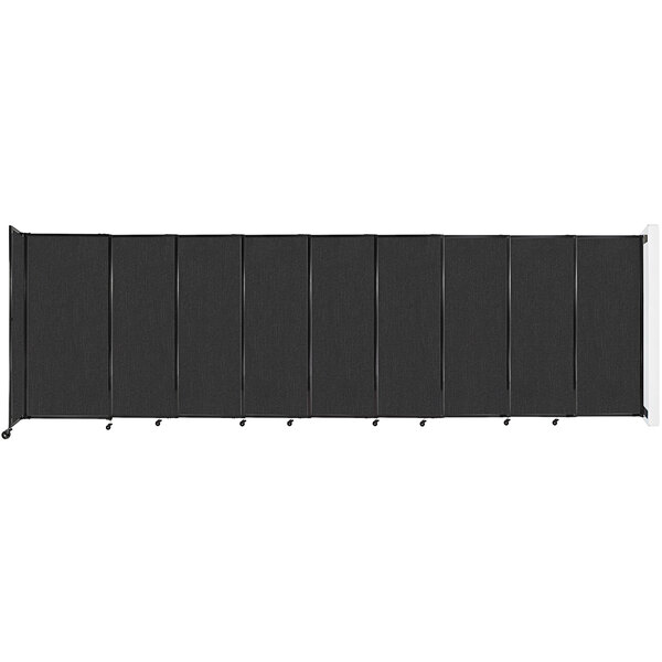 A black rectangular Versare StraightWall room divider with white lines.